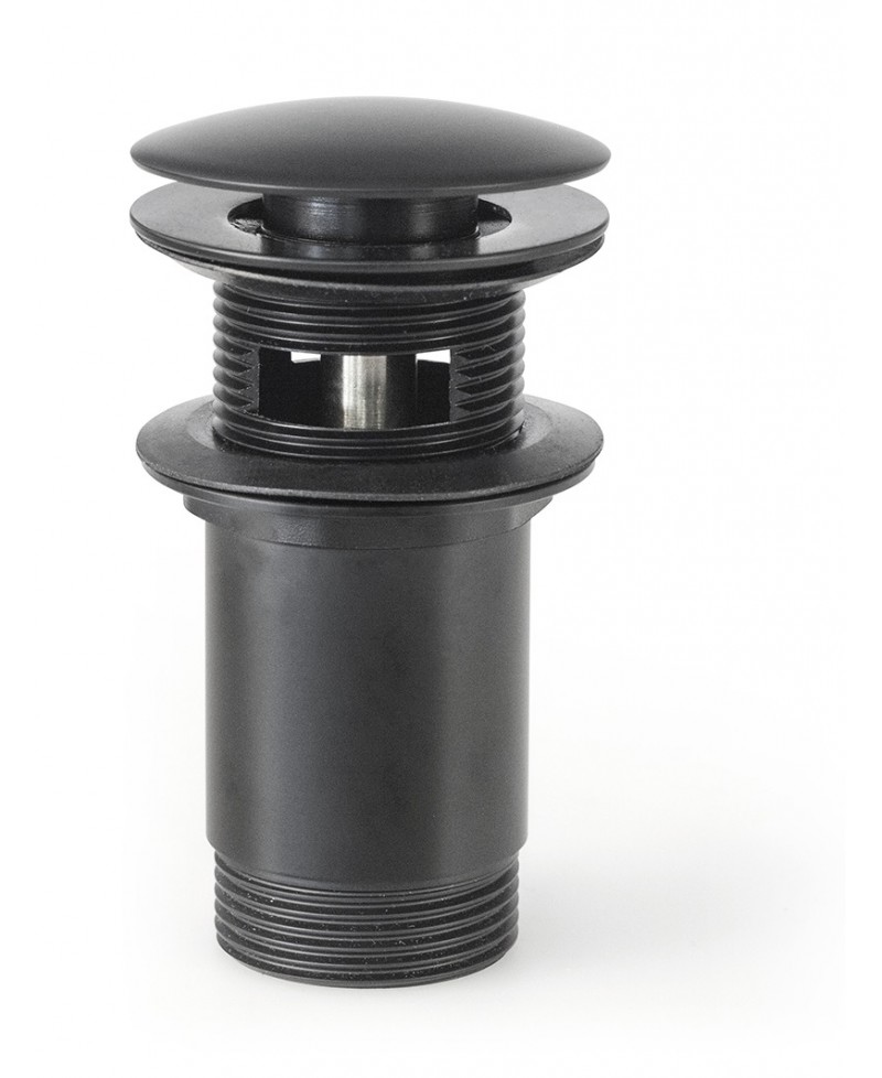Válvula clic clac en latón negro mate de 1 1/4" - 1