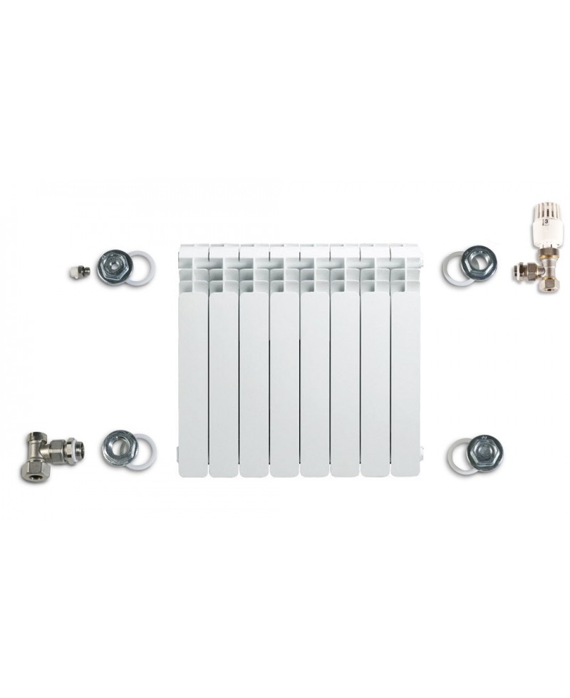 Conjunto termostático radiador para cobre de 15 mm. x 1/2" derecha - 1