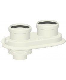 Adaptador para salida de caldera biflujo Baxi - Roca - 1
