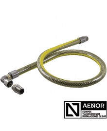 Tubo de conexión para gas natural de 1/2" con válvula de seguridad - 1