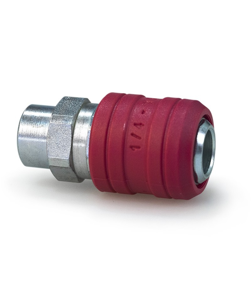 Enchufe universal 3x1 para aire comprimido con rosca hembra 1/4 " - 1