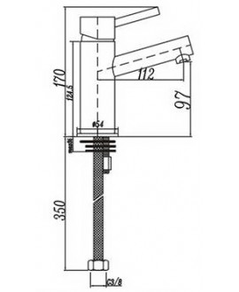 Grifo monomando "tubular" para lavabo - 2