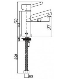 Grifo monomando "tubular" para lavabo - 2