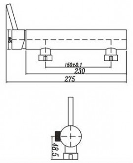 Grifo monomando "tubular" para ducha - 2