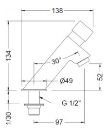 Grifo temporizado cilíndrico para lavabo - 2
