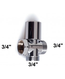 Juego de alargadera y llave de paso con derivación de 3/4" - 3