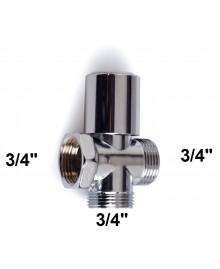 Juego de alargadera y llave de paso con derivación de 3/4" - 3