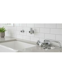 Juego de alargadera y llave de paso con derivación de 3/4" - 4