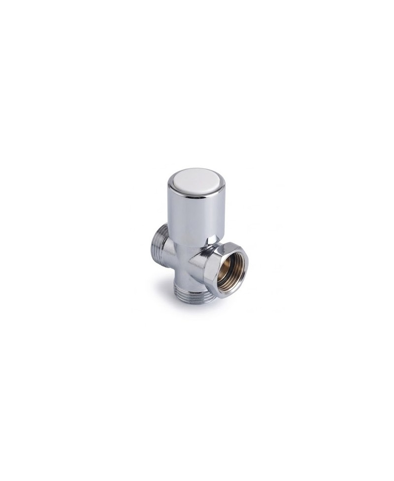 Llave con derivacion en latón cromado de 3/4" x 3/4" x 3/4" - 2