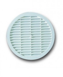 Rejilla para ventilación de plástico blanco redonda diámetro 15 cm. - 1