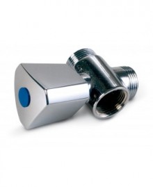 Llave con derivacion en latón cromado de 3/4" x 3/4" x 3/4" - 1