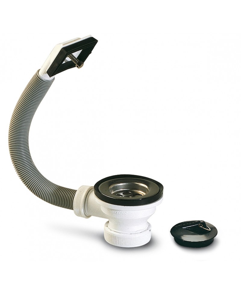 Válvula de 70 mm. con sobradero para fregadero 1 1/2 40 mm. - DUKTO -  Tienda online de accesorios de fontanería.