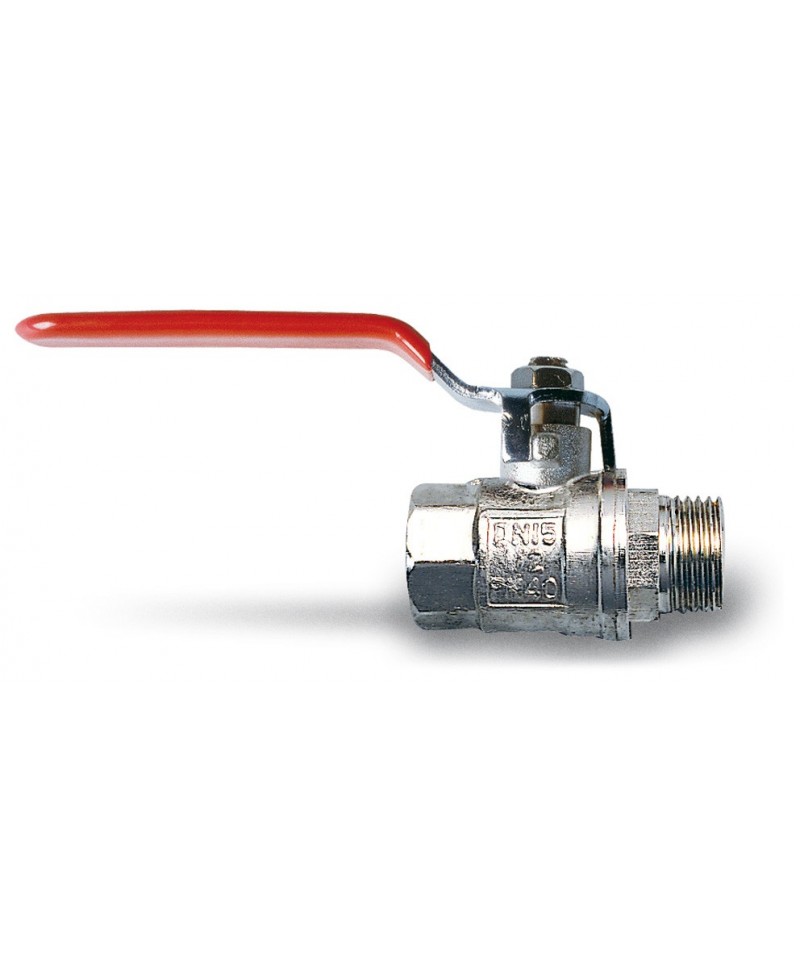 Válvula De Bola De Latón 1/8" 1/4" 3/8" 1/2" Macho A Macho De Rosca BSP Con Red Manija De Palanca Conector De Unión De Tubo Roscado Adaptador De