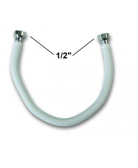 Latiguillo metálico para gas hembra-hembra 1/2" de extensible hasta 50 cm.